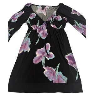 Y2K INC International Concepts Women's Dress L Chic Floral Print mid sleeve Boho